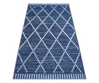 Χαλί color 47268/309 σιζάλ Διαμάντια Τετράγωνα Μπλε 200x290 cm  200x290 cm