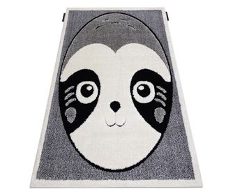 Модерен детски килим JOY Panda за деца - структурни две нива руно сиво / кремаво 140x190 cm  140x190 см