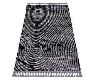 Koberec MAROC 68499, černo-bílá - střapce, Berber, Maroko, Shaggy 120x170 cm  120x170 cm