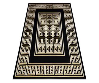 Modern GLOSS szőnyeg 6776 86 elegáns, keret, görög fekete / arany 120x170 cm 120x170 cm