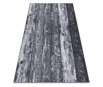 Covor - Mocheta antiderapantă WOOD lemn bord gri 200x350 cm  200x350 cm