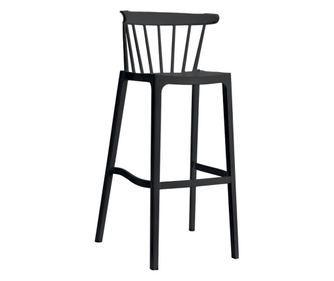 RAKI ASPEN Scaun bar negru, polipropilena, 51x54xh103cm