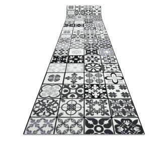 Traversa anti-alunecare AZULEJO PATCHWORK, GRESII DE LISBONA gri / negru 80x230 cm  80x230 cm