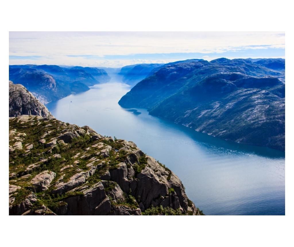 Canvas Print 75x50 cm, Blue Norway