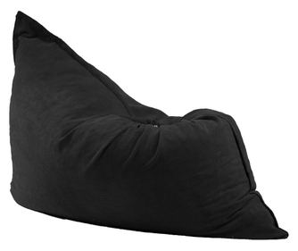 Fotoliu tip Perna Magic Pillow XXL, Black Velvet Gama Plush Honey umplut cu fulgi de burete memory mix