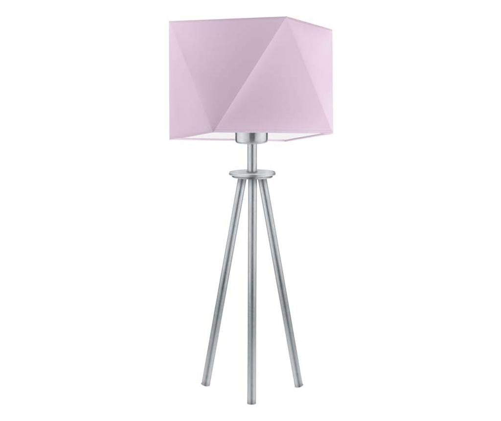 SOVETO Silver Light Purple Desk Lamp