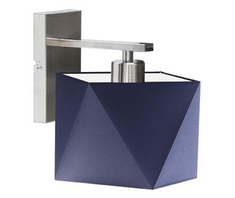 Zidna lampa ODESSA, brušeni čelik, tamnoplava