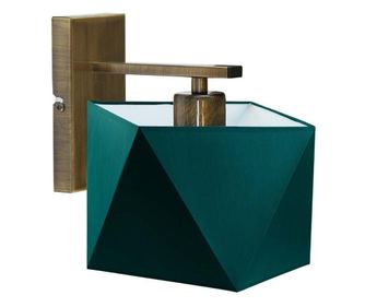 ODESSA Zidna Lampa Antikno Zlatna, Bocno Zelena