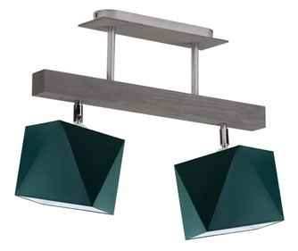 Stropní svítidlo ASTIR Popelavě šedá Lahvově zelená