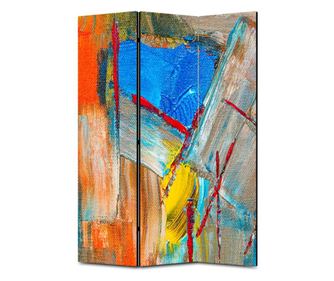 Paravan 3 piese Premium TrueColor, Art Factory, Culori De Toamna, Panza pe cadru de lemn, Decoratiuni Casa, 3 Panouri de 35x180,
