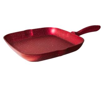 HASCEVHER GRANITE Tigaie grill 28cm rosie