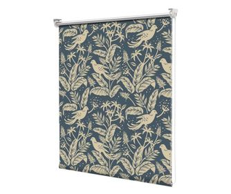 Roleta Art Shade tip Jaluzea cu Rulou si sistem inclus, Pasari deasupra frunzelor monocrom, Decoratiuni Casa, Latime 45 cm x Ina