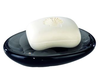 Wenko поставка за сапун, Pebbles, черна