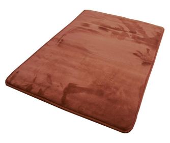 Килим, Memory Foam, 100x160см, 1700g неплъзгаща се, полиестер, теракота