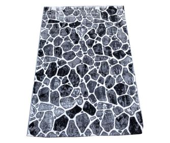 Килим Silver 100A, 100x170 см, 30% полиестер,височина плюс 9 мм, тегло 1800g / кв.м, сиви камъни