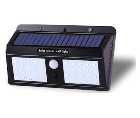 Соларна LED лампа със сензор за движение и здрачаване 40 SMD