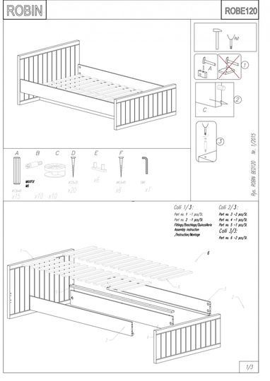Otroška postelja Robin 120x200 cm