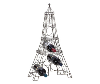 Suport metal pentru 6 sticle vin, model turnul Eiffel, 72,5 cm, 1,62 kg