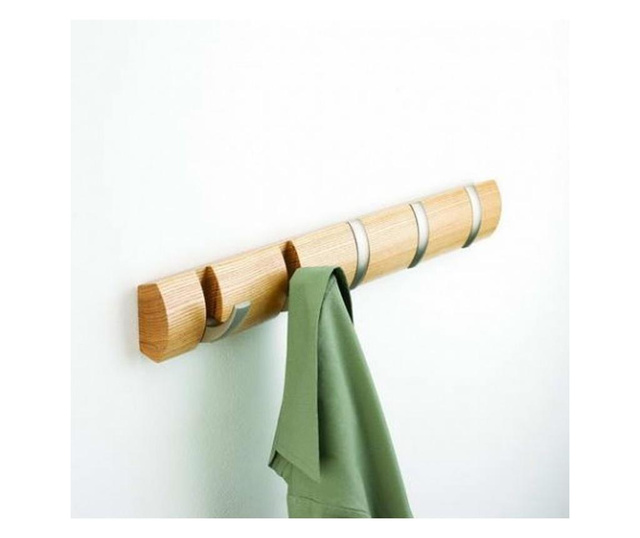 Flip 5 nikkel-natúr fa fali ruhafogas 5 rejtett kihajtható akasztó