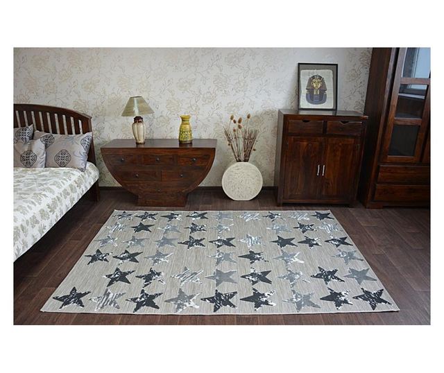 Covor Lisabona 27219/956 Stele Stea negru 120x170 cm  120x170 cm