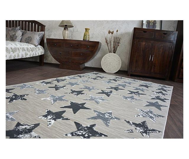 Covor Lisabona 27219/956 Stele Stea negru 120x170 cm  120x170 cm