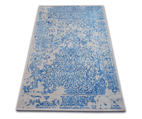 Vintage szőnyeg 22208/053 kék / szürke klasszikus rozetta 160x230 cm