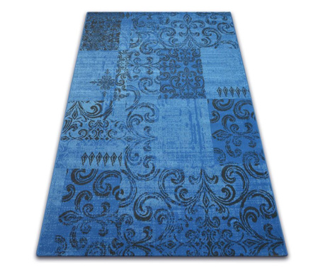 Vintage szőnyeg 22215/073 kék / szürke fércmű 200x290 cm 200x290 cm