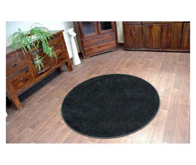 Covor rotund Trendy 159 negru cerc 200 cm  200 cm