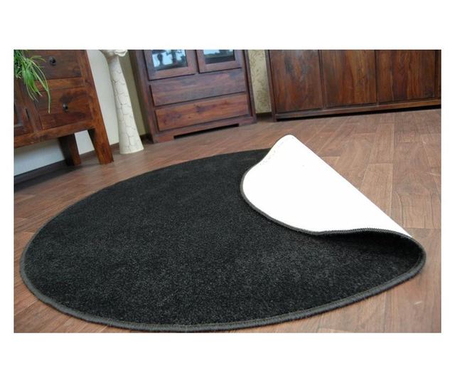 Covor rotund Trendy 159 negru cerc 200 cm  200 cm
