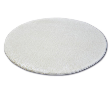 Shaggy szőnyeg kör micro fehér kerék 100 cm 100 cm
