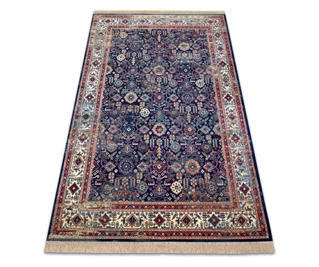 Covor Windsor 22993 ORNAMENT, VINTAGE, FRANJURI albastru inchis / fildeş 160x230 cm  160x230 cm