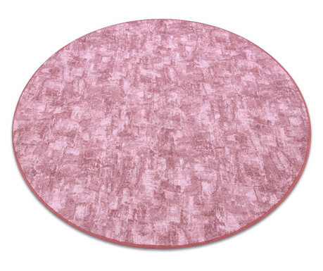 Covor rotund SOLID roz roșu 60 BETON cerc 100 cm