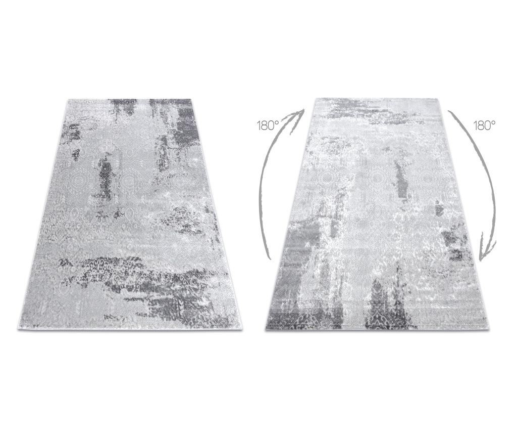 модерен MEFE килим 8731 Vintage - structural две нива на руно сив 280x370 cm  280x370 см - 2