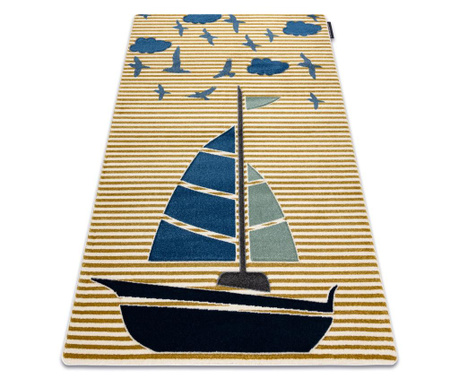 Covor PETIT SAIL barcă, barcă cu pânze aur 140x190 cm