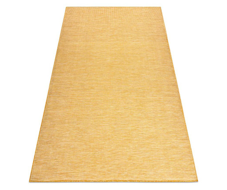 Fonott sizal szőnyeg PATIO 2778 lapos szövött sárga, arany 117x170 cm 117x170 cm