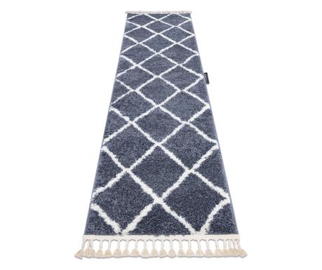 Szőnyeg, Futó szőnyegek BERBER CROSS szürke - a konyhához és a folyosóra 80x250 cm