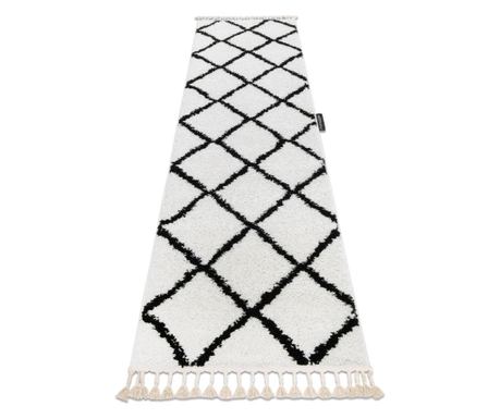 Килим, Пътека BERBER CROSS - бял - за кухнята или за коридора 60x200 cm