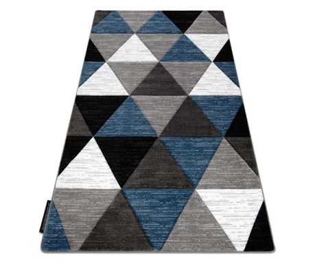 Covor ALTER Rino triunghiuri albastru 80x150 cm