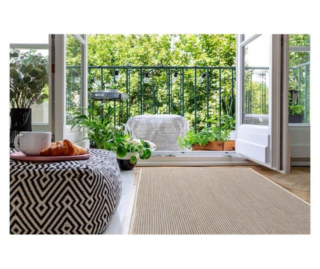 Килим SIZAL FLOORLUX 20580 обикновен плътен цвят - шампанско / тъмнокафяв 160x230 cm  160x230 см