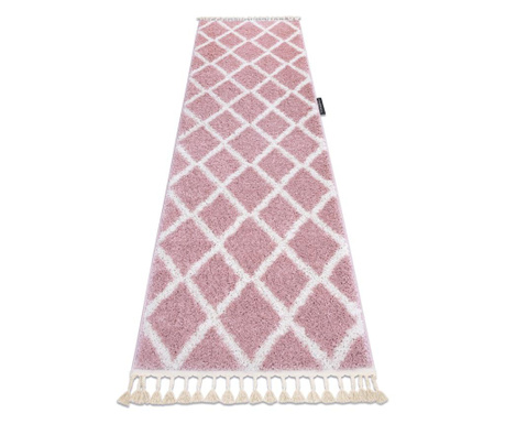 Szőnyeg, Futó szőnyegek BERBER TROIK rózsaszín - a konyhához és a folyosóra 60x250 cm 60x250 cm