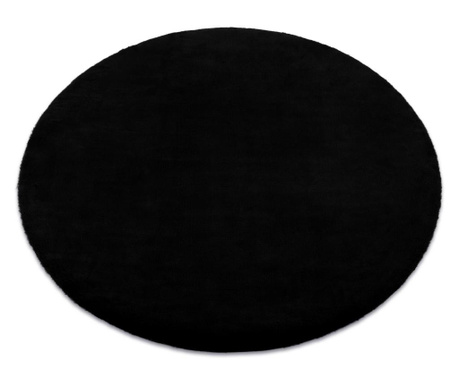 Килим BUNNY кръг черно ИМИТАЦИЯ НА ЗАЕШКА КОЖА кръг 160 cm