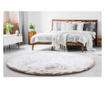 Модерен перален килим LAPIN кръг shaggy, против хлъзгане бежов / слонова кост кръг 100 cm  κύκλος 100 см