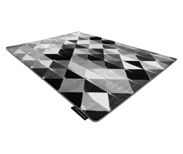 Килим INTERO PLATIN 3D триъгълници сив 280x370 cm  280x370 см