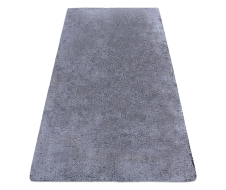 Модерен перален килим LAPIN shaggy, против хлъзгане черно / слонова кост 80x150 cm