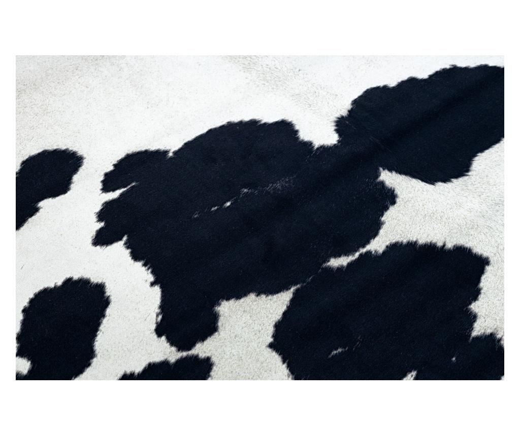 Umělá hovězí kůže,  G5069-1 bílá černá kůže 155x195 cm  155x195 cm - 5