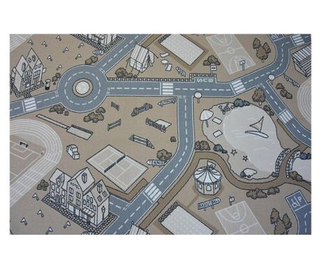 Non-slip Kids Rug STREET Beige 200x300 cm