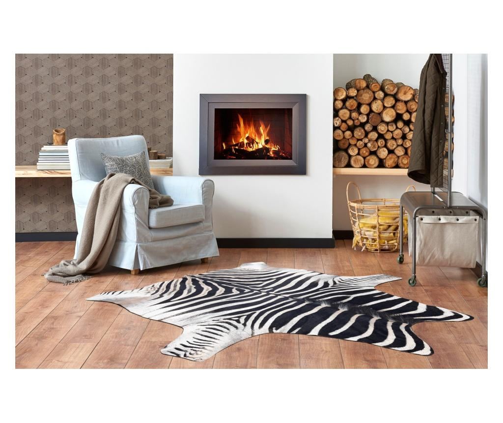 Koberec umělá hovězí kůže Zebra G5128-1, bílá černá kůže 155x195 cm  155x195 cm - 4