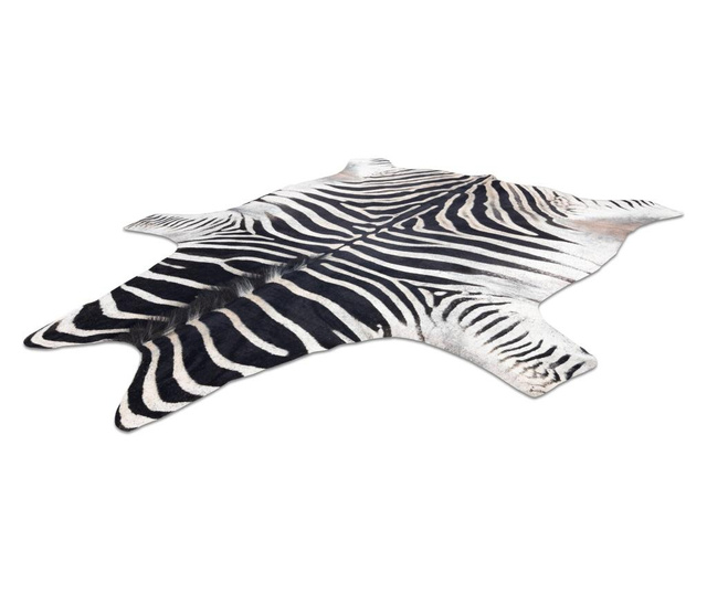 Covor Artificial Cowhide, Zebră G5128-1 alb negru din piele 180x220 cm  180x220 cm
