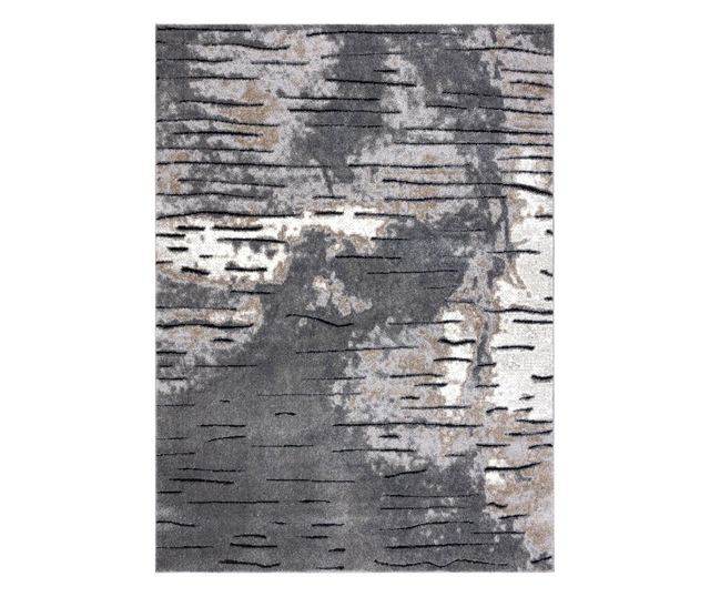 модерен килим COZY 8876 Rio structural две нива на руно сив 280x370 cm  280x370 см