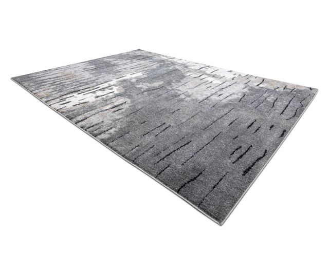 модерен килим COZY 8876 Rio structural две нива на руно сив 280x370 cm  280x370 см